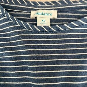 Sundance Navy and White Striped Knit dress XS